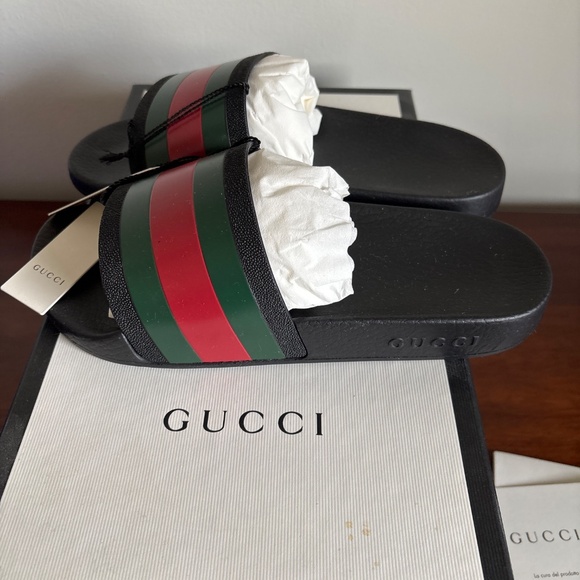 GUCCI Pursuit Slides M6 W8 NEW in Box - Picture 3 of 5